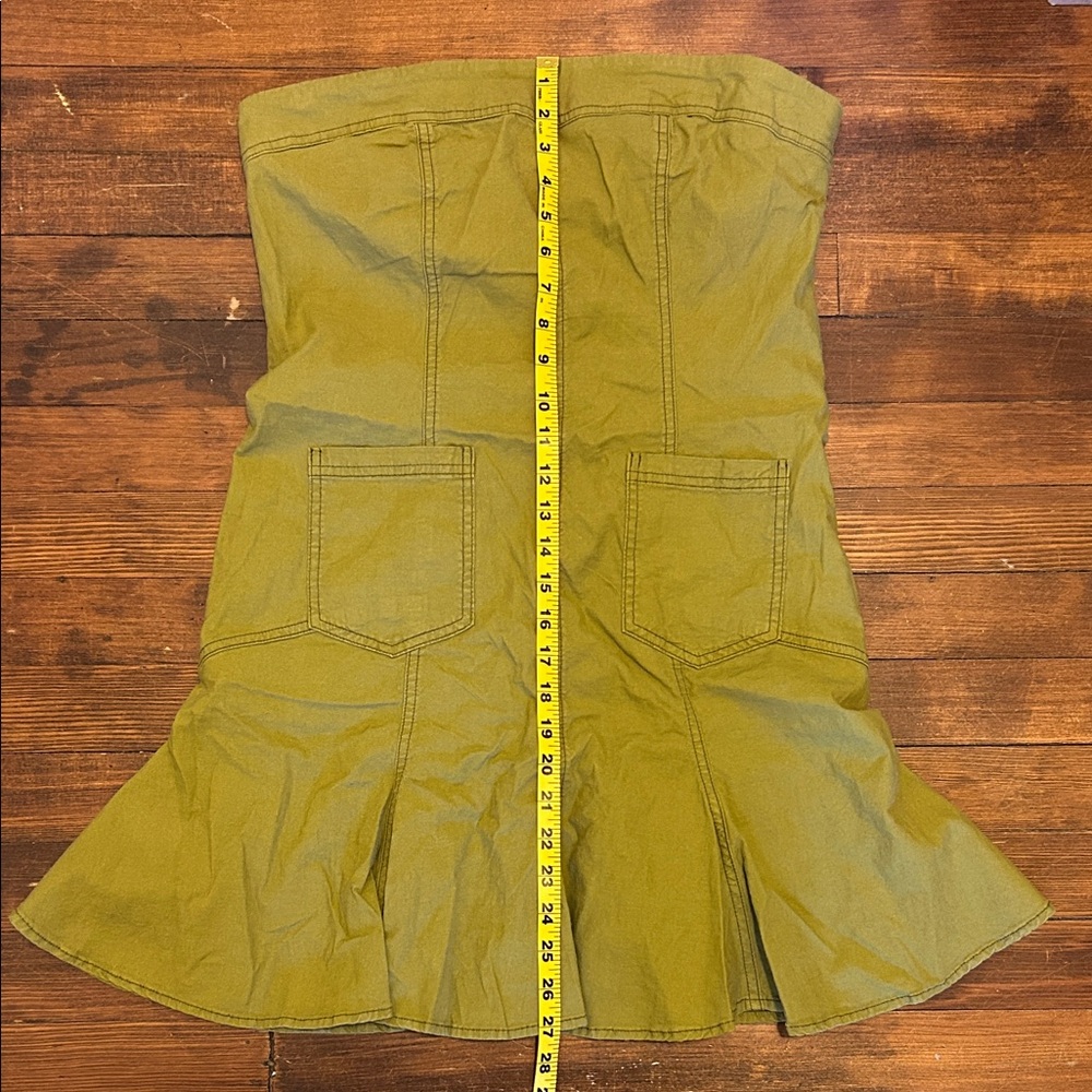 BDG Urban Outfitters Strapless Mini Dress in Olive - Size XL, NWOT - Picture 13 of 15